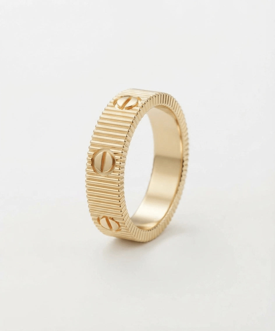 Architectural Ribbed Ring