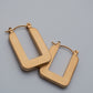 Aura Geometric Rectangle Hoop Earrings