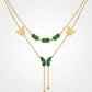 Butterfly Double Necklace (Green)