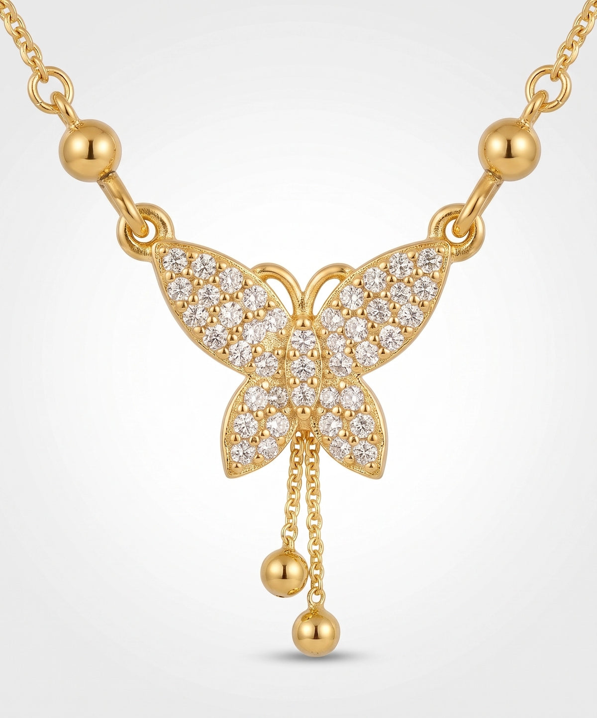 Butterfly Zircon Necklace
