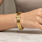 Cartier-Inspired Luxury Handcuff Bracelet