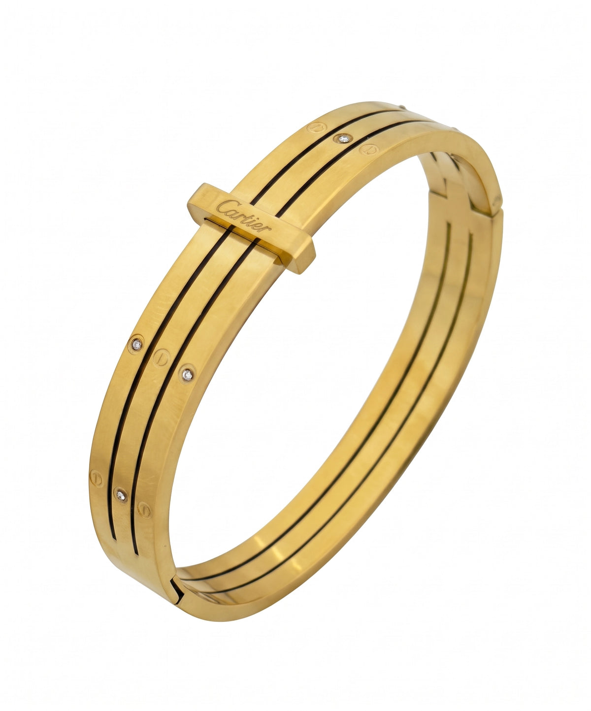 Cartier-Inspired Luxury Handcuff Bracelet