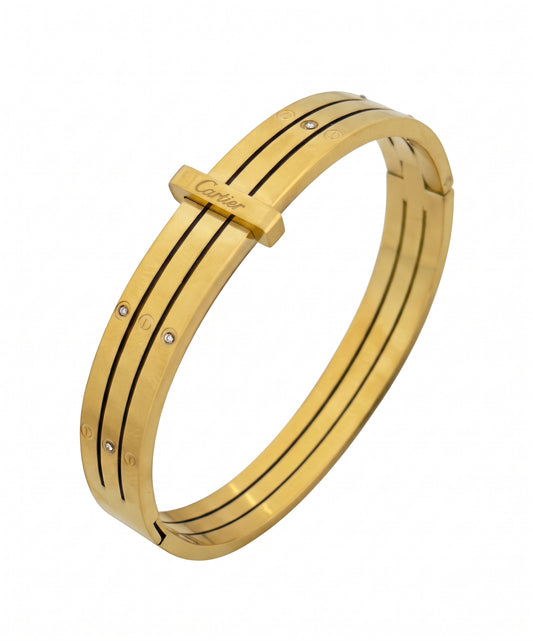 Cartier-Inspired Luxury Handcuff Bracelet
