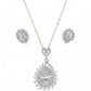 Crystal Pendant & Earrings Set