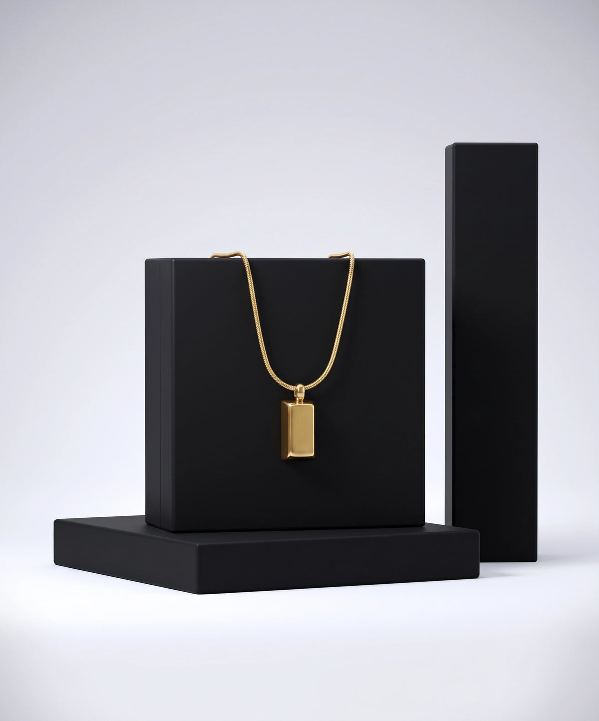 Gold Bar Pendant Necklace