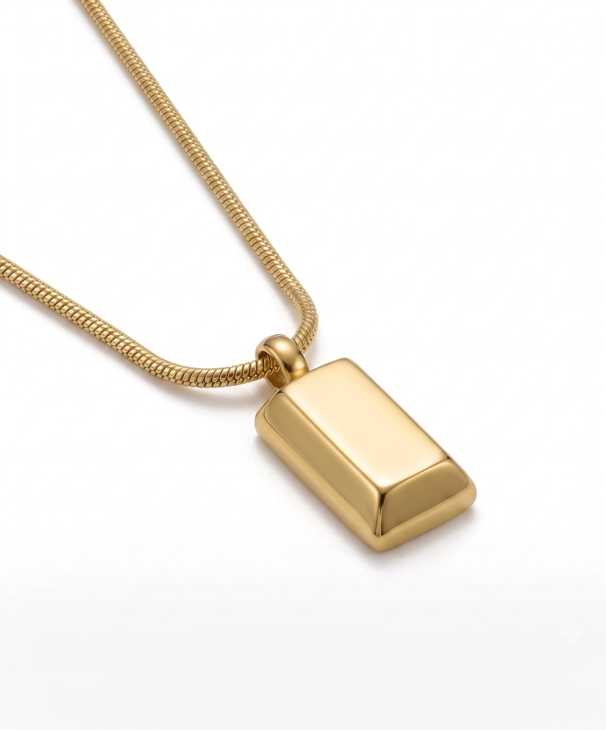 Gold Bar Pendant Necklace