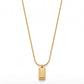 Gold Bar Pendant Necklace