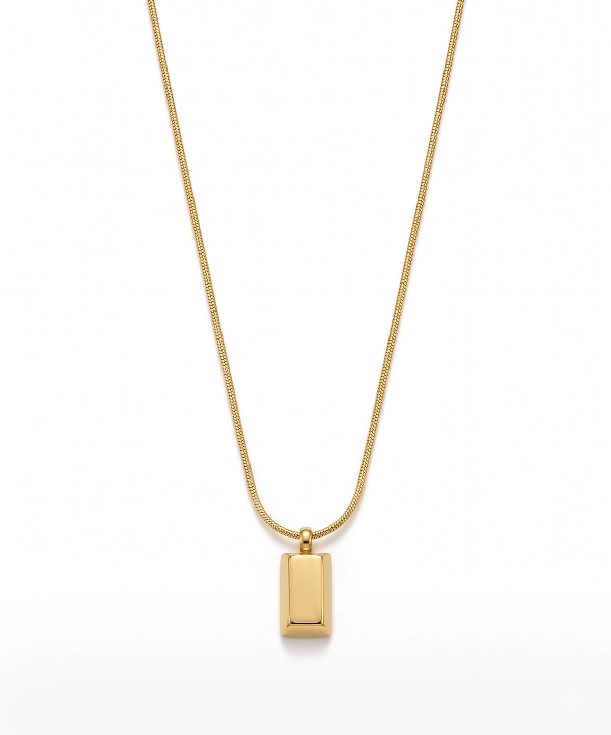 Gold Bar Pendant Necklace