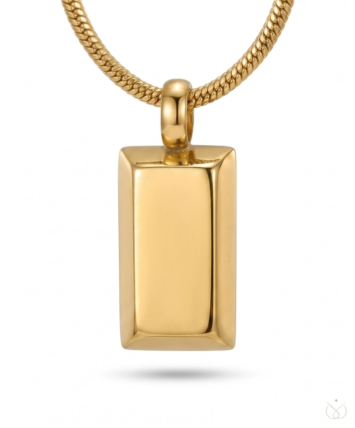 Gold Bar Pendant Necklace