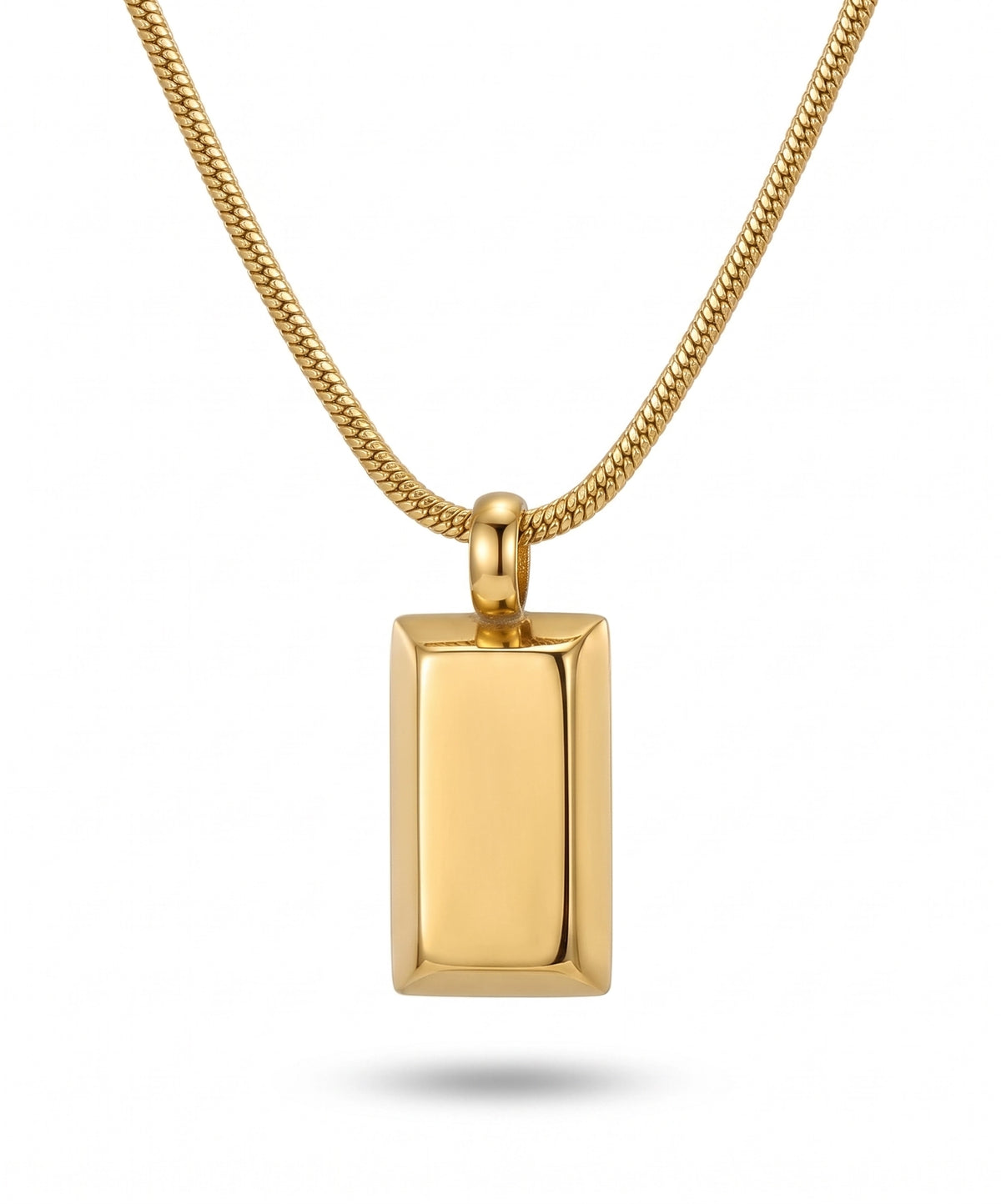 Gold Bar Pendant Necklace