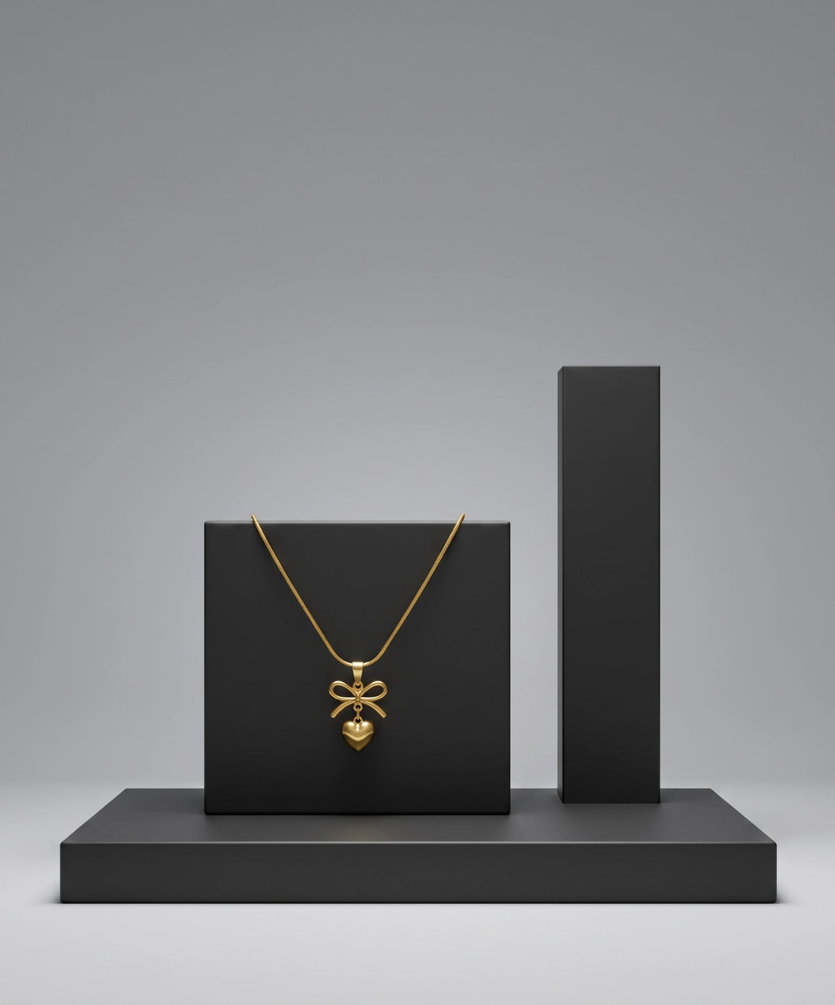 Heart & Bow Necklace