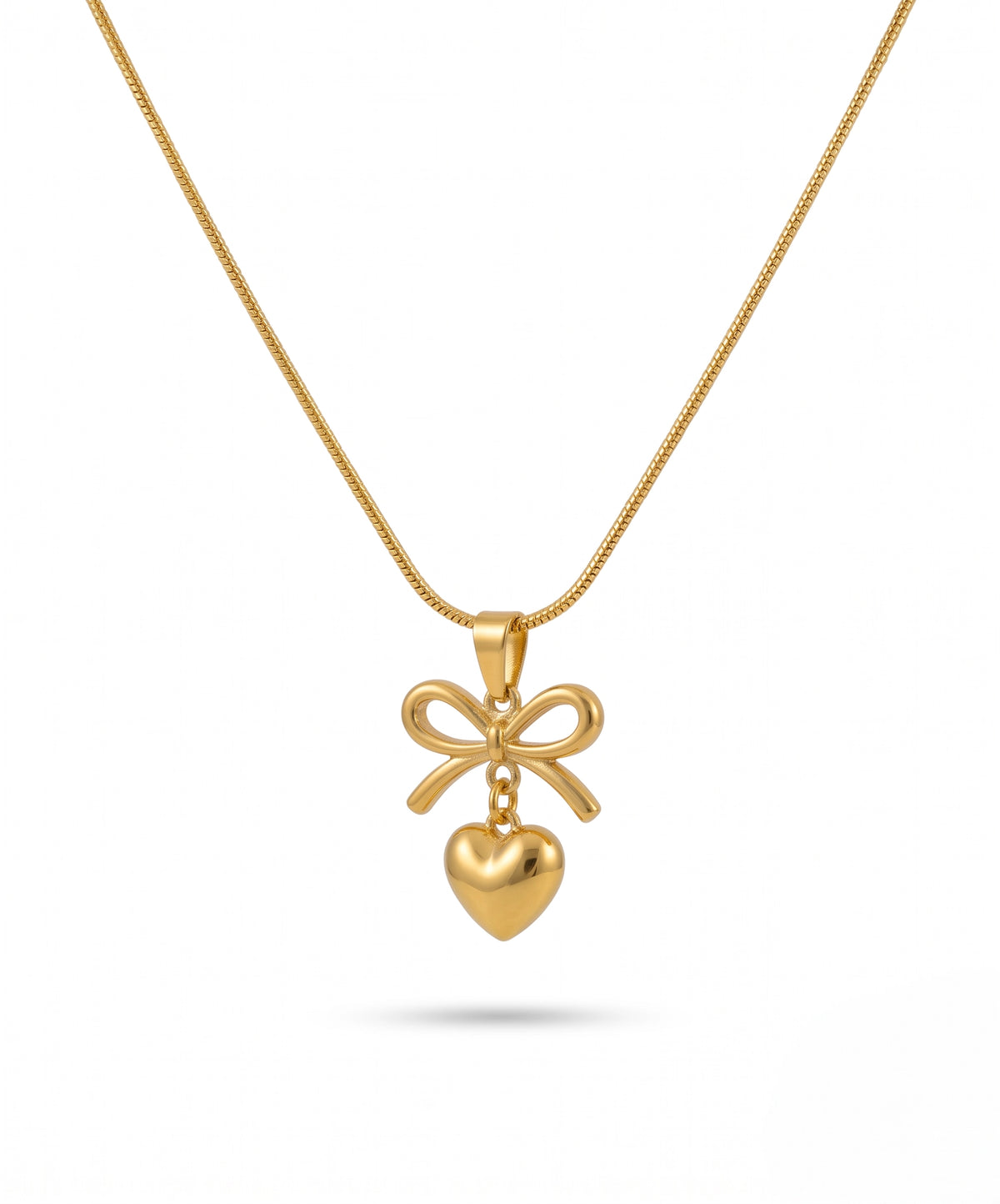 Heart & Bow Necklace