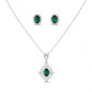 Royal Emerald Green Filigree Locket & Tops Set