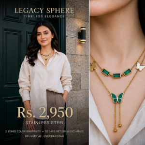 Butterfly Double Necklace (Green)