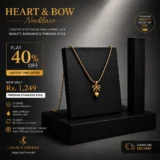 Heart & Bow Necklace