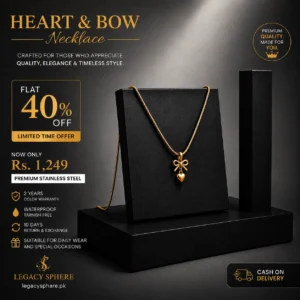 Heart & Bow Necklace